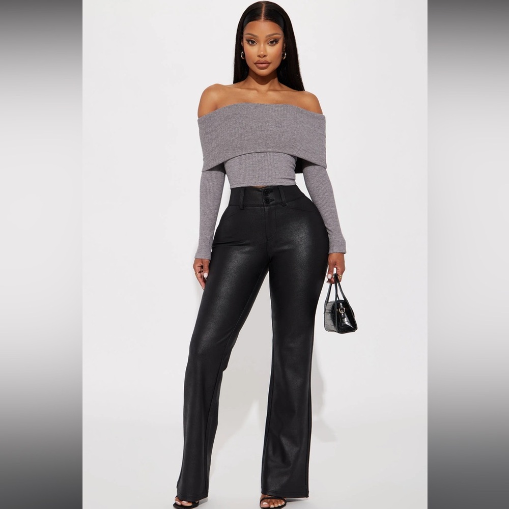 Fashion Nova Black Tammy Trouser Pants